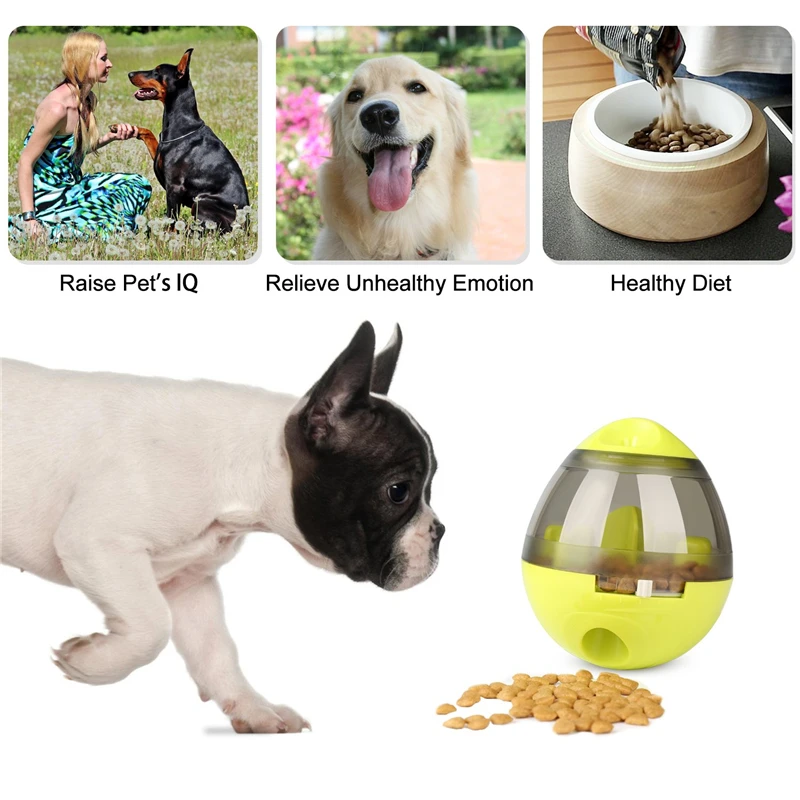 Description Picture 4 of itemInteractive Dog Cat Food Treat Ball Bowl Toy Funny Pet Shaking Leakage Food Container Puppy Cat Slow Feed Pet Tumbler Toy