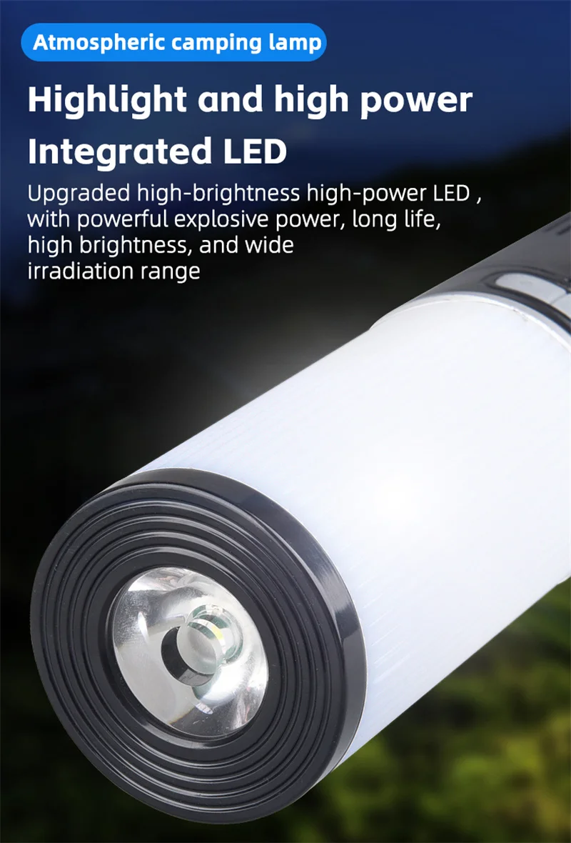 Description Picture 4 of itemWEST BIKING Portable Camping Light Type-C Rechargeable Camping Lantern Outdoor Led Flashlight Tent Camp Supplies Home
