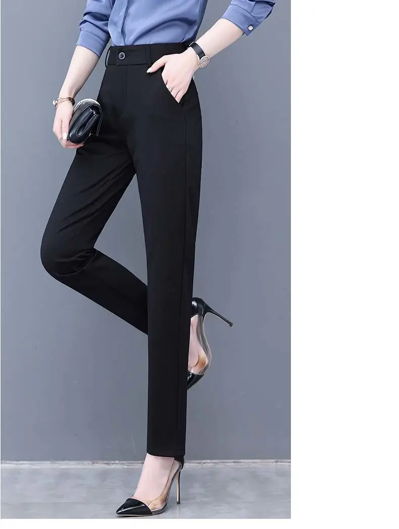 Description Picture 4 of itemLoribindwood New Women's Spring/Summer 2022 High-waisted Straight Leg Shorts Medium Long Haren Pants