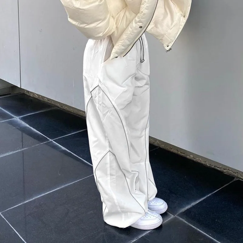 Description Picture 6 of itemSweatpants Women Trousers Elastic Waist Streetwear Joggers Baggy Wide Leg Sweatpants Loose Y2k Clothes Female Autumn Cargo Pants