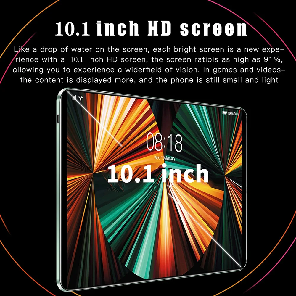 Description Picture 4 of itemBDF Pro 5G New 10.1 Inch Octa Core Android 12 Tablet 8GB RAM 512GB ROM 3G 4G LTE Dual SIM Dual 5G WiFi AI Speed-up Tablets