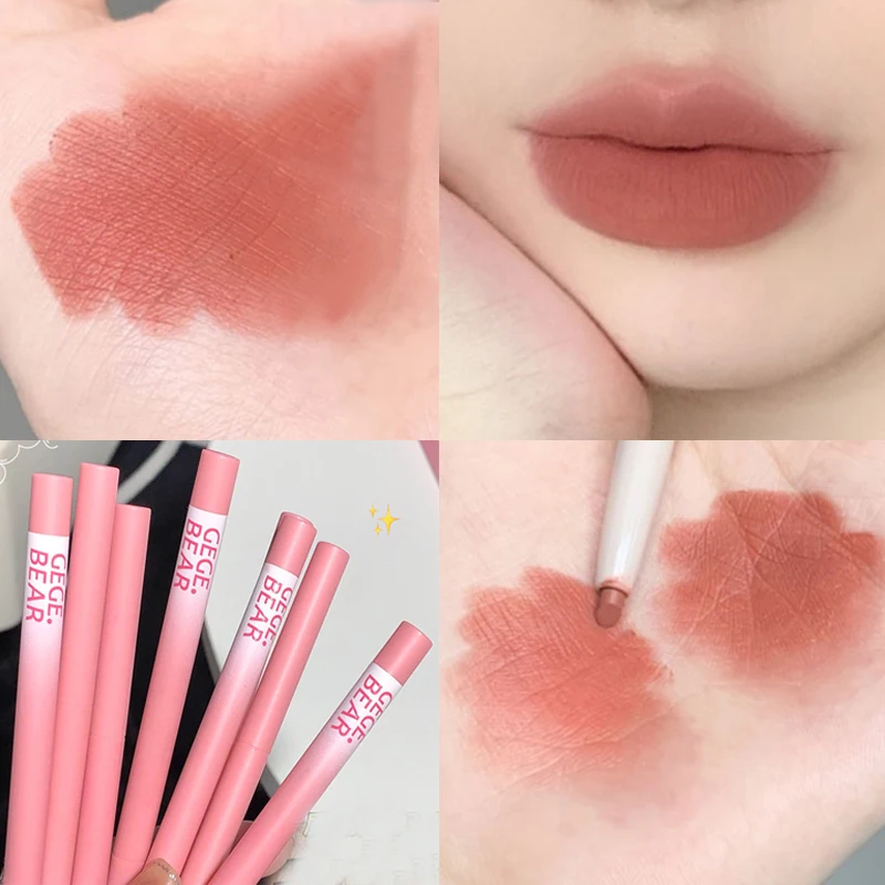 Description Picture 3 of item8 Colors Matte Lip Liner Pencil Carving Lip Makeup Long Lasting Brown Lip Liners Waterproof Lipstick Pen Lip Contouring Cosmetic