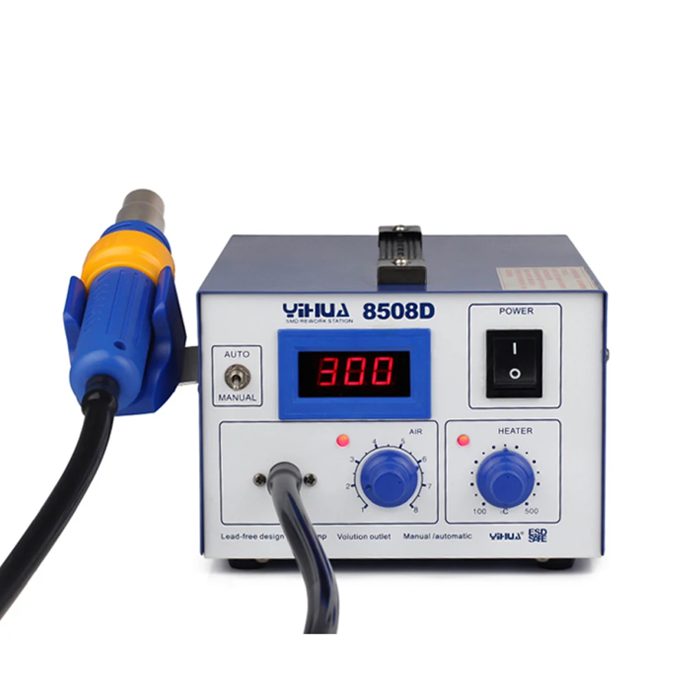 Description Picture 3 of itemYIHUA 8508D Hot Air Gun Soldering Station Heat Gun Desoldering Station Digital Display Air Pump Rework Station IC / PCB Repair