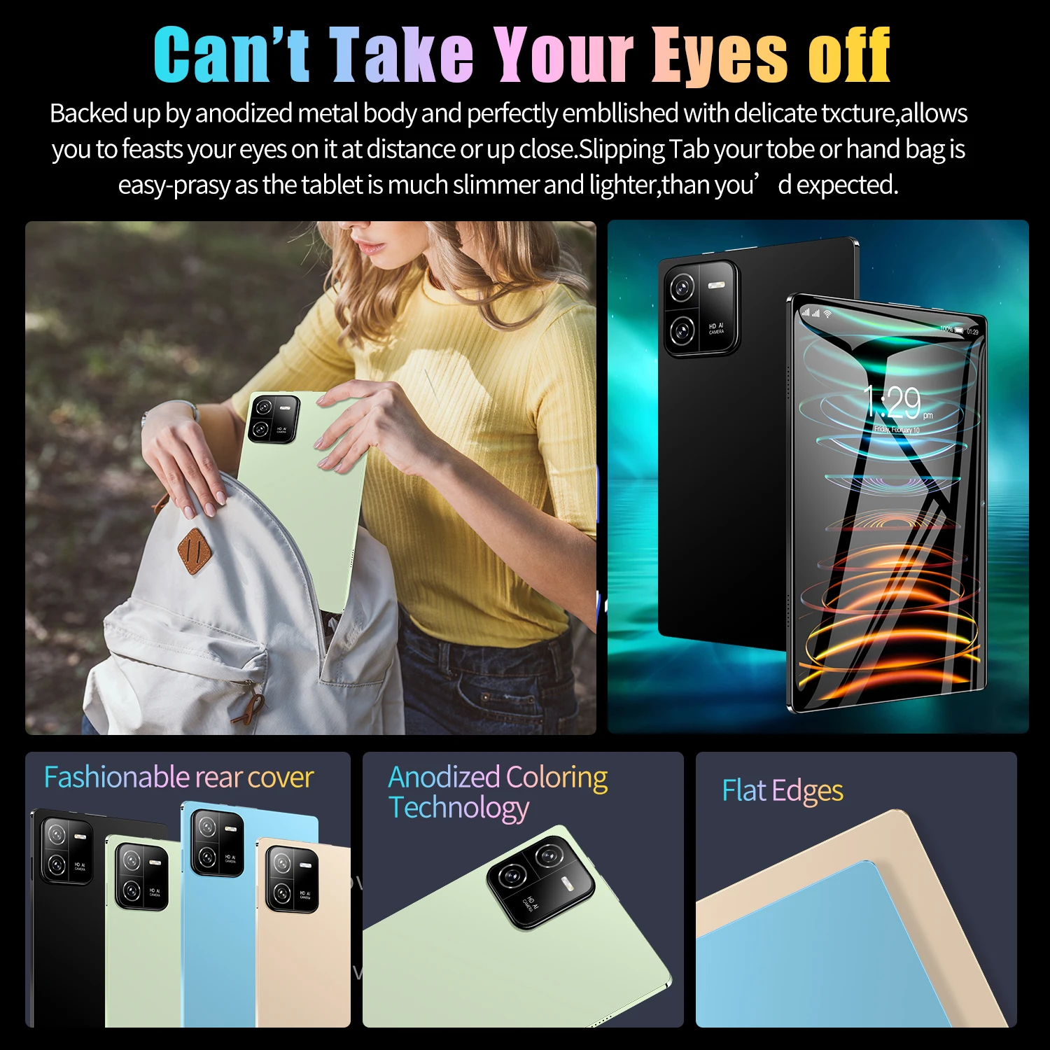 Description Picture 6 of itemGlobal Version New Pad6Pro Tablet Android13 11 Inch 16GB 512GB 5G Dual SIM Phone Call GPS Bluetooth WiFi Google Tablet PC