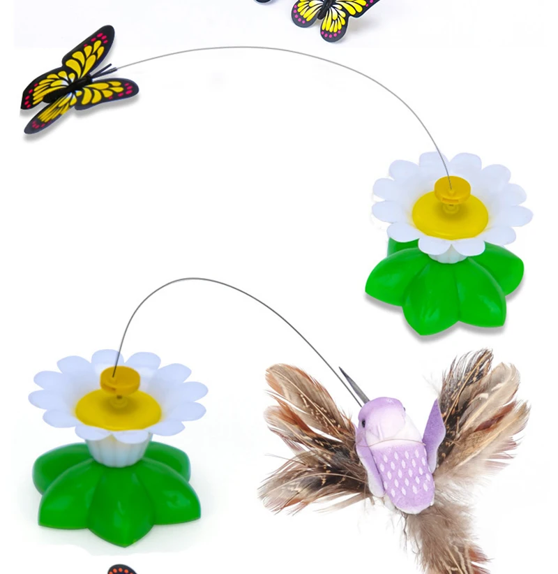 Description Picture 3 of itemCute Electric Rotating Colorful Butterfly Bird Funny Dog Cat Toys Scratch Toy For Cat Small Dog Cats Intelligence Taining