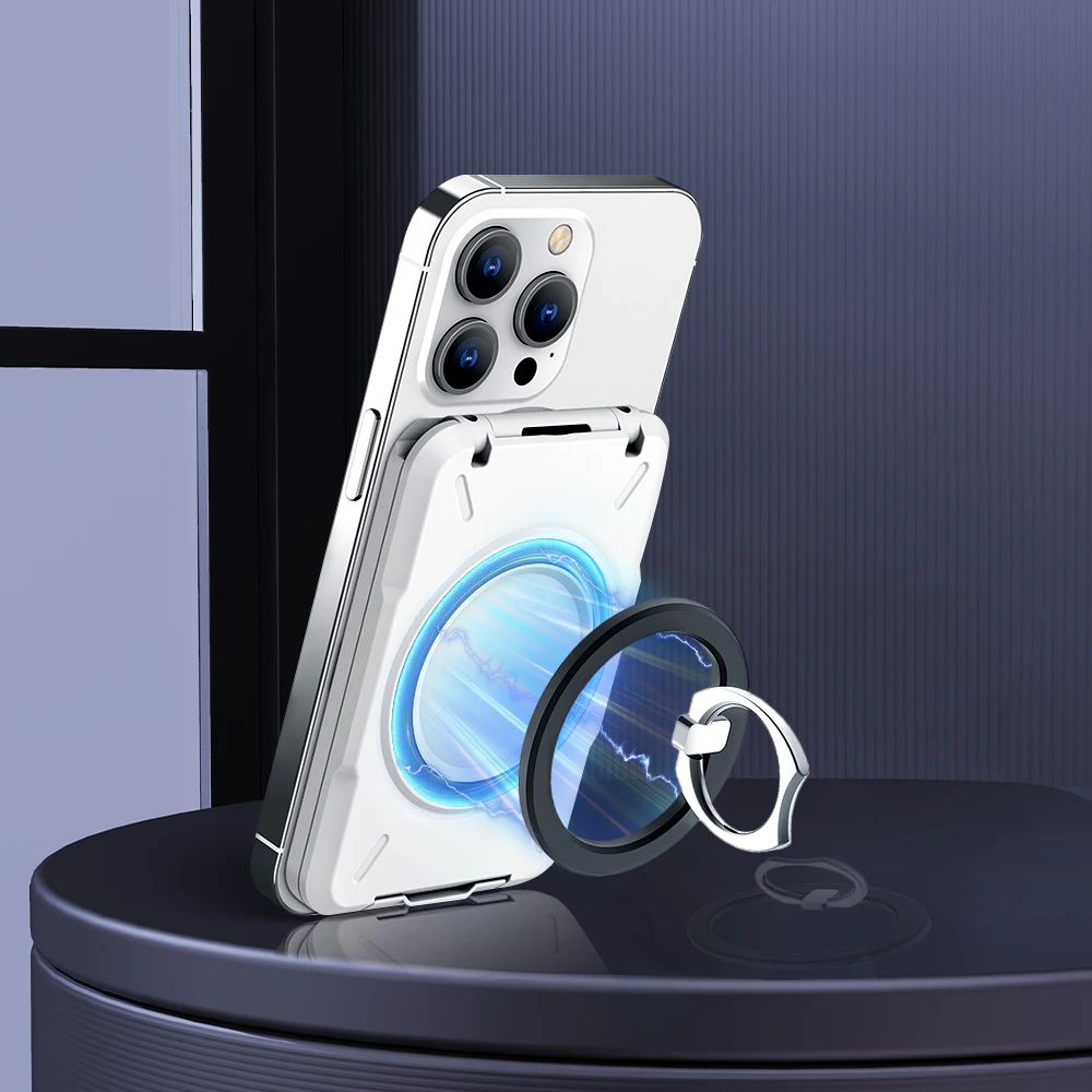 Description Picture 2 of itemMagnetic Wallet Card Holder & Magnetic Cell Phone Ring Holder for iPhone 14 Pro/14 Pro Max/13 Pro/13 Pro Max/12 Magsafe holder