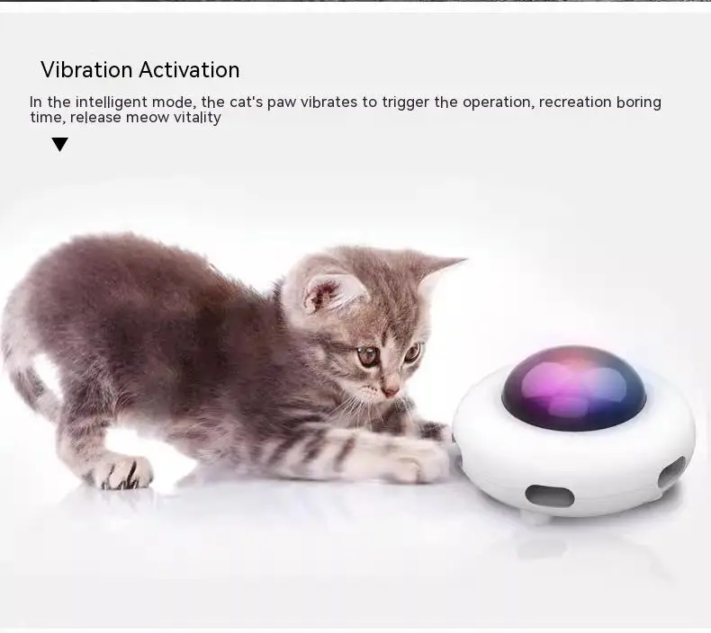 Description Picture 5 of itemPet Ufo Cat-Teasing Stick Cat Gravity Saucer Intelligent Cat-Teasing Artifacts Dog Dog Puppets Cat Toys, Cat-Teasing Disc Toys