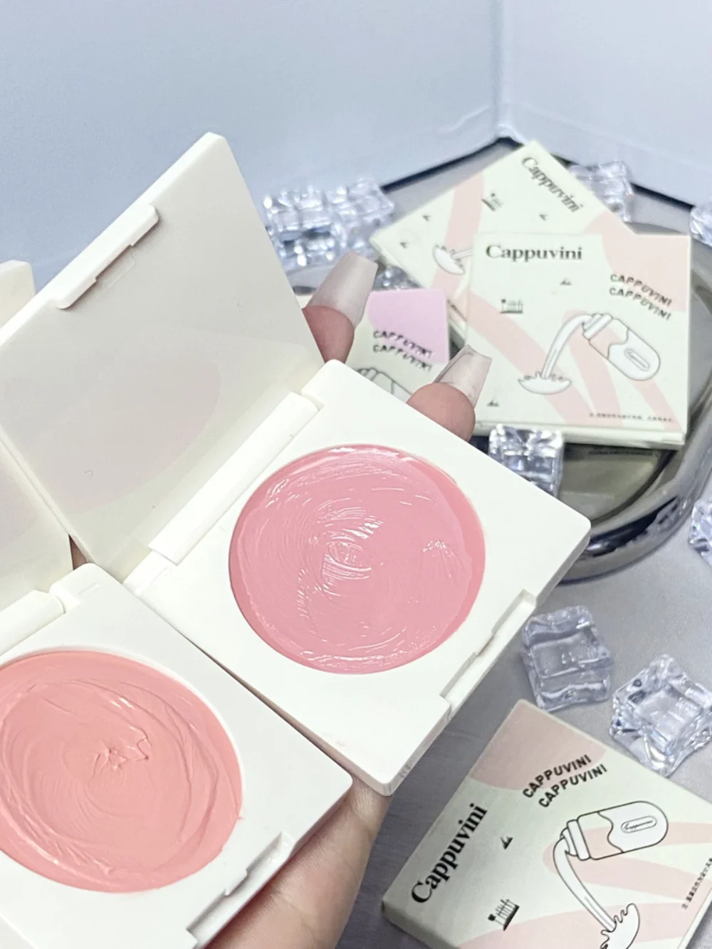 Description Picture 3 of itemNew Face Blusher Peach Cream Makeup Blush Palette Cheek Contour Blush Cosmetics Blusher Cream Makeup Rouge Tint Blush Palette