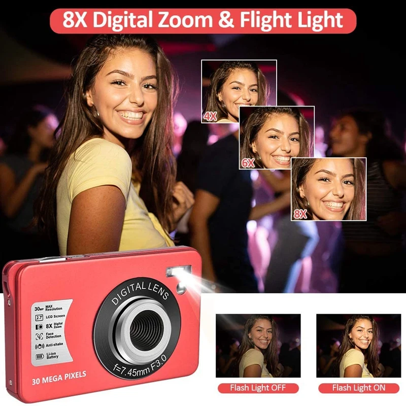 Description Picture 6 of itemSmall Digital Camera 2.7inch IPS Screen 16X Zoom Face Detection Vlogging Camera for Photography Beginners Kids