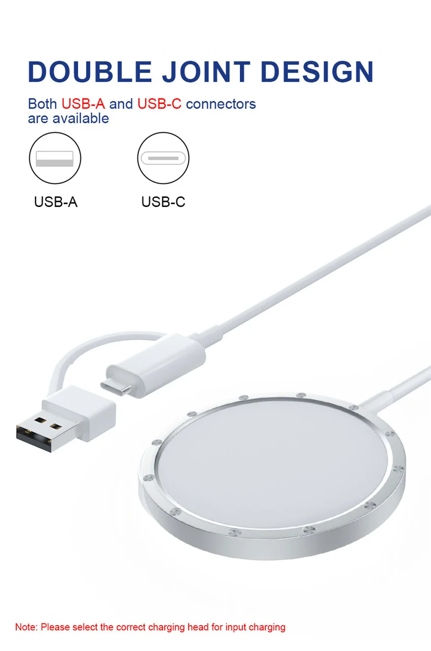 Description Picture 6 of item15W Magnetic Wireless Charger Pad For Macsafe iPhone 14 13 12 Pro Max Mini PD USB A Induction Fast Wireless Charging  Charger