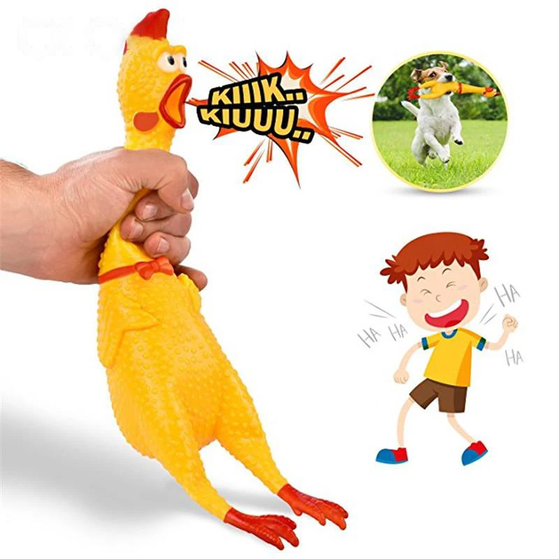 Description Picture 2 of item1-3pcs Funny Squeaky Chew Pet Toy Screaming Chicken Squeeze Sound Pets Dog Toy Durable for Dogs Puppy Dog Toys Game Toys