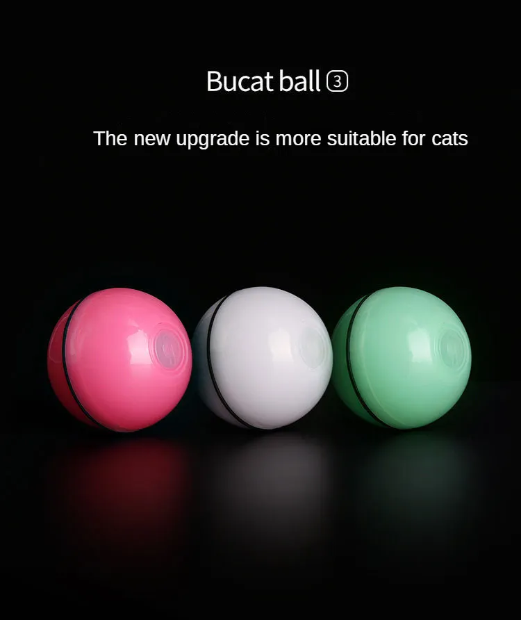 Description Picture 3 of itemColorful LED Smart Electric Cat Toy Magic Roller Ball USB Interactive Motion Ball Toy Self-moving Rechargeable Cat Toys Ball
