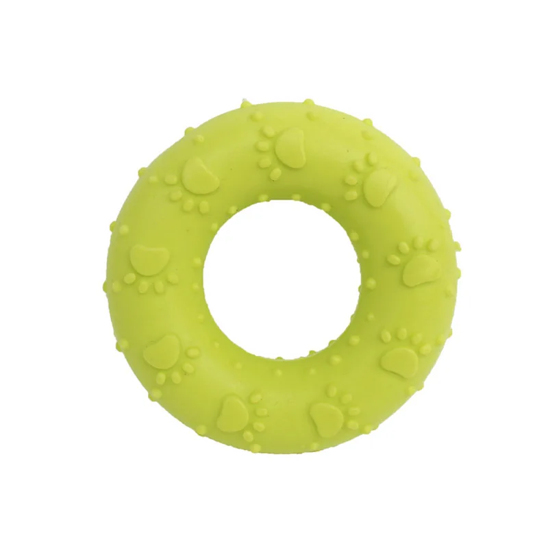Funny Candy Colors Chew Donut Circle Ring Small Dog Toys Tooth Cleaning Training Interactive Chew Dog Toys For Small Breeds Dogs