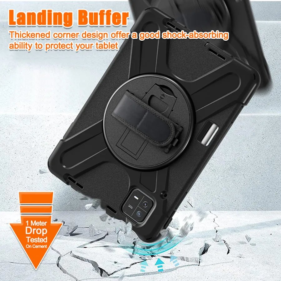 HUWEI For Iconic Brand Pad 6 5 Pro Case Shockproof Kids Protection Cover For Iconic Brand Mi Pad 6 MiPad 6 Pro Case Kickstand Shoulder strap