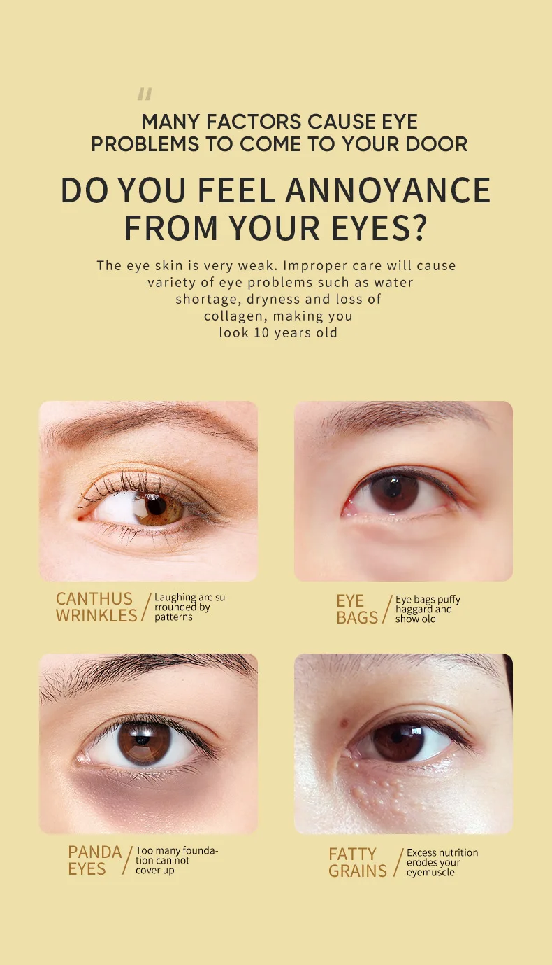 Description Picture 4 of item60pcs Eyes Masks Collagen Care Moisturizing Patches for Anti Wrinkles Dark Circle Remover Under Eyes Pads Puffy Eyes Treatments