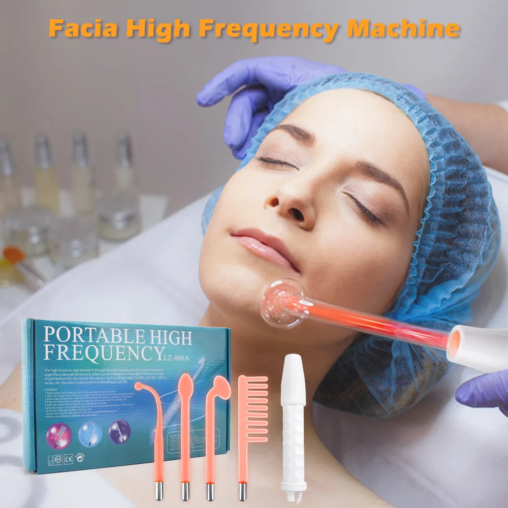 Description Picture 2 of itemHigh Frequency Electrode Wand Machine Handheld Skin Tightening Acne Spot Wrinkles Remover Beauty Therapy Puffy Eyes Facial Care