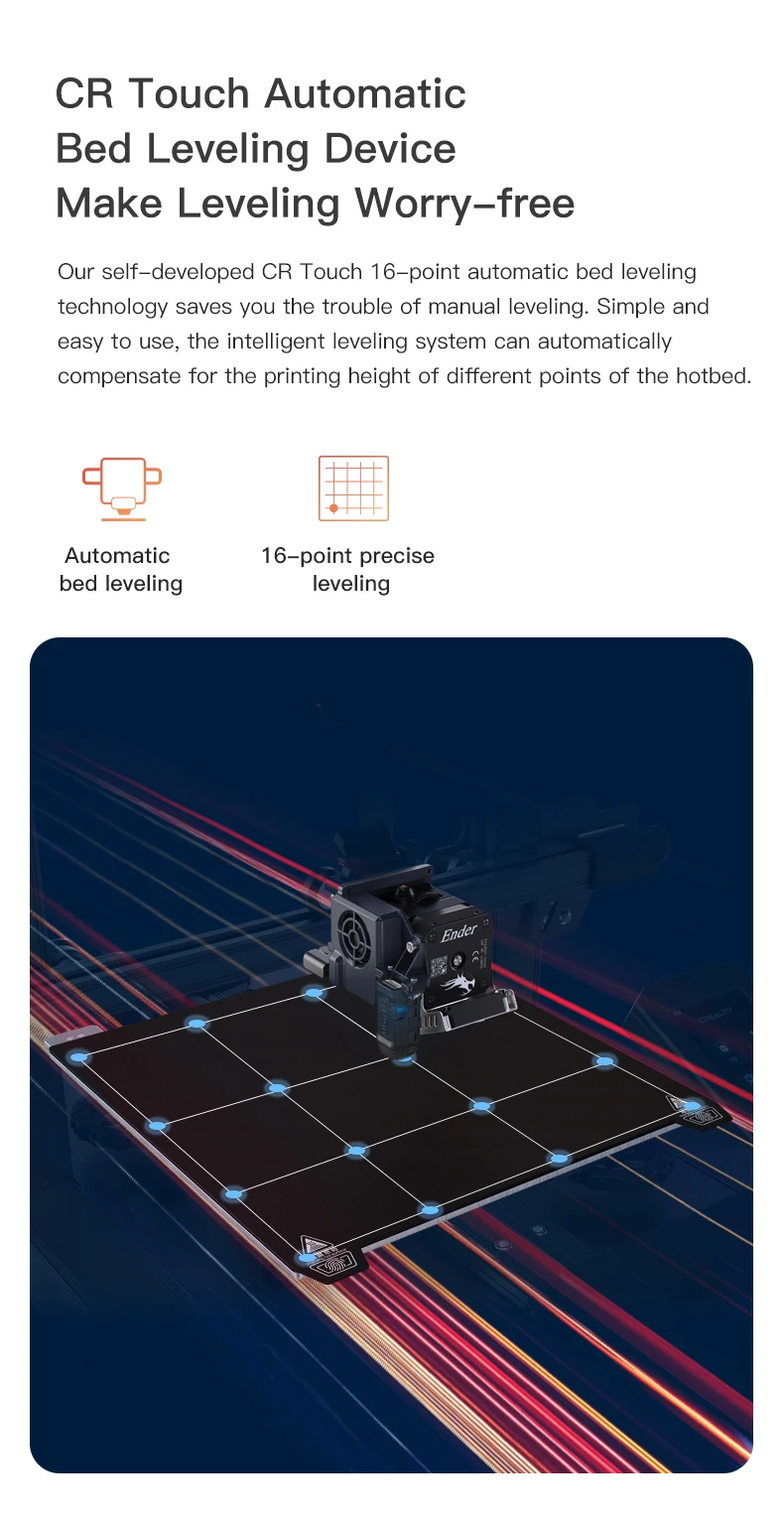 Description Picture 5 of itemCREALITY Ender-3 S1 3D Printer Direct Dual-Gear Extruder Dual Z-Axis 32Bit Silent High-Precision CR Touch Auto Bed Leveling
