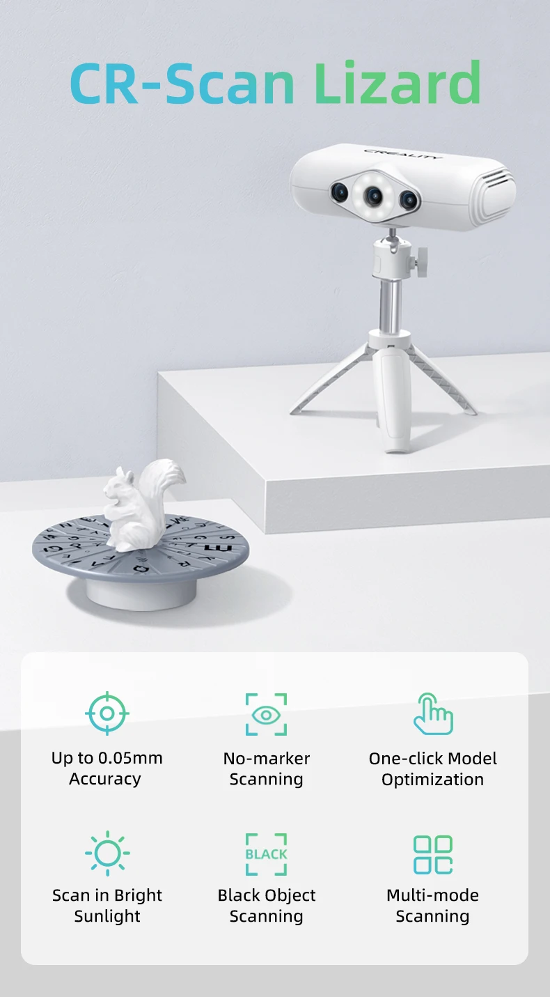 Description Picture 4 of itemCreality CR Scan Lizard 3D Scanner Up to 0.05mm Accuracy Scan Without Sticking Point Scan in Sunlight No-Marker Scanning