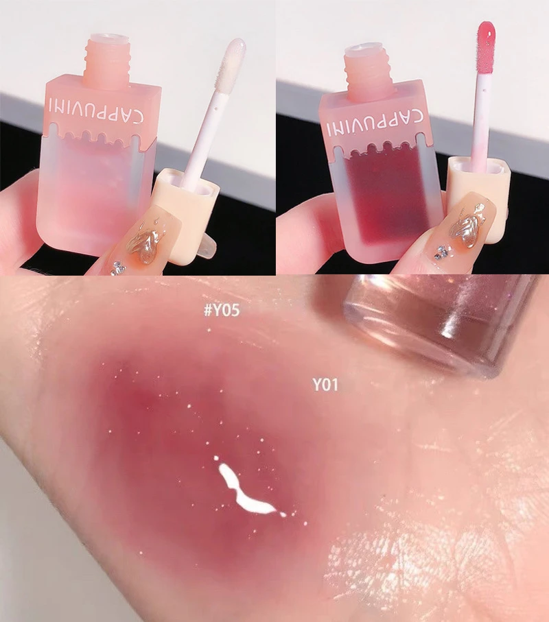 Description Picture 6 of itemLovely Popsicle Lipgloss with Delicate Flash Glitter Lipgloss Crystal Jelly Lip Oil Moisturizing Lipstick Lip Makeup Lip Care