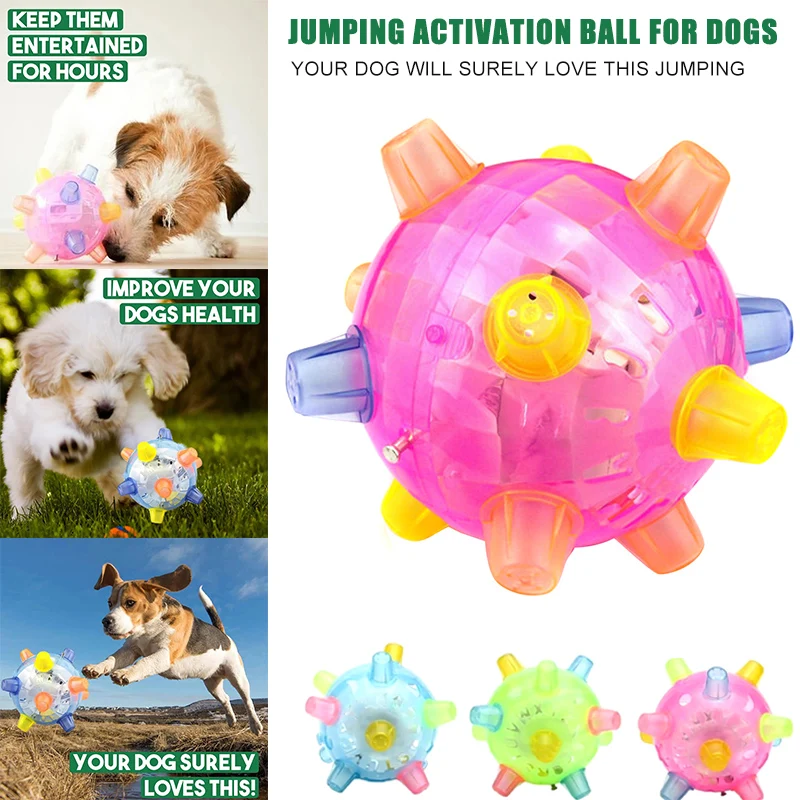 Description Picture 2 of itemJumping Activation Ball for Dogs Flashing Ball Light Sounds Jump Automatically