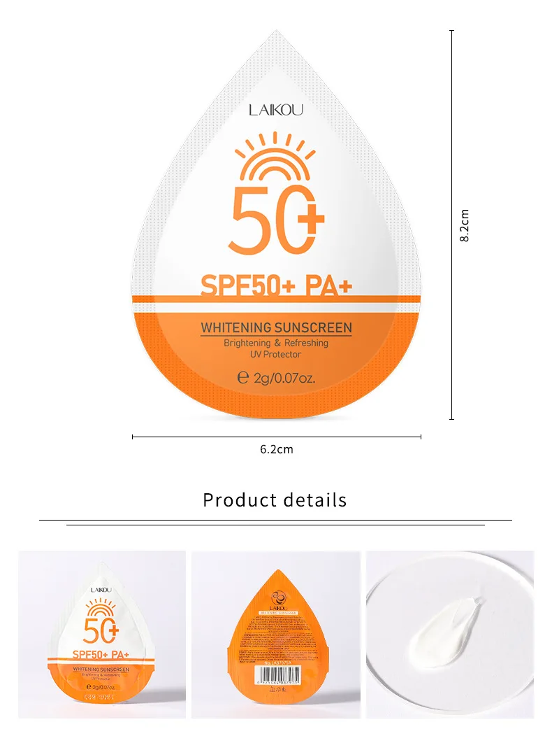 Description Picture 2 of item7pcs LAIKOU Facial Body Sunscreen Protector Facial Solar Sun Whitening Sun Cream Anti-Aging Oil-control Moisturizing SPF50+ PA+