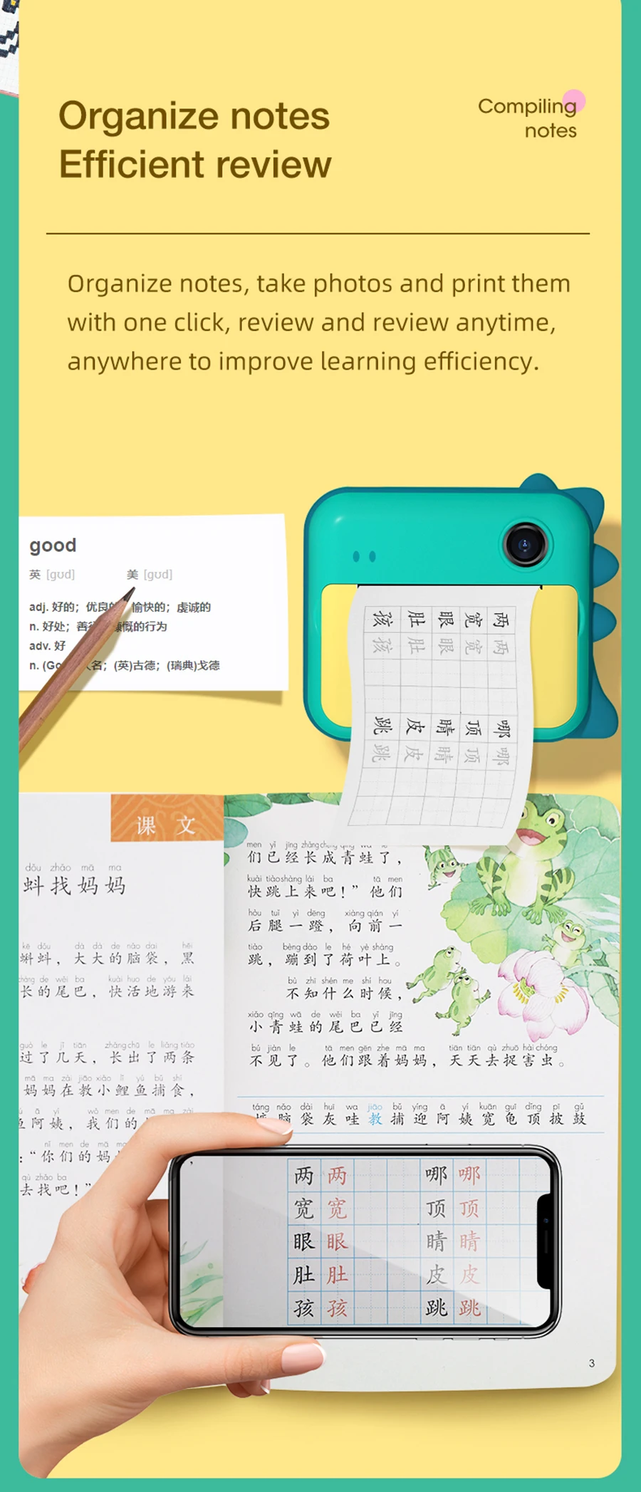 Description Picture 6 of itemChildren Camera Instant Print Camera For Girls Kids Camera Instantane With Thermal Photo Paper Toys Camera For Birthday Gifts