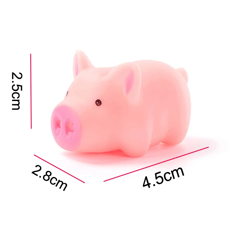 Description Picture 4 of item10pcs Pet Toy Cute Pink Pig Squeeze Squeaky Sound Soft Rubber Mini Toy Chew Interactive Games Training Funny Toy Pet Supplies