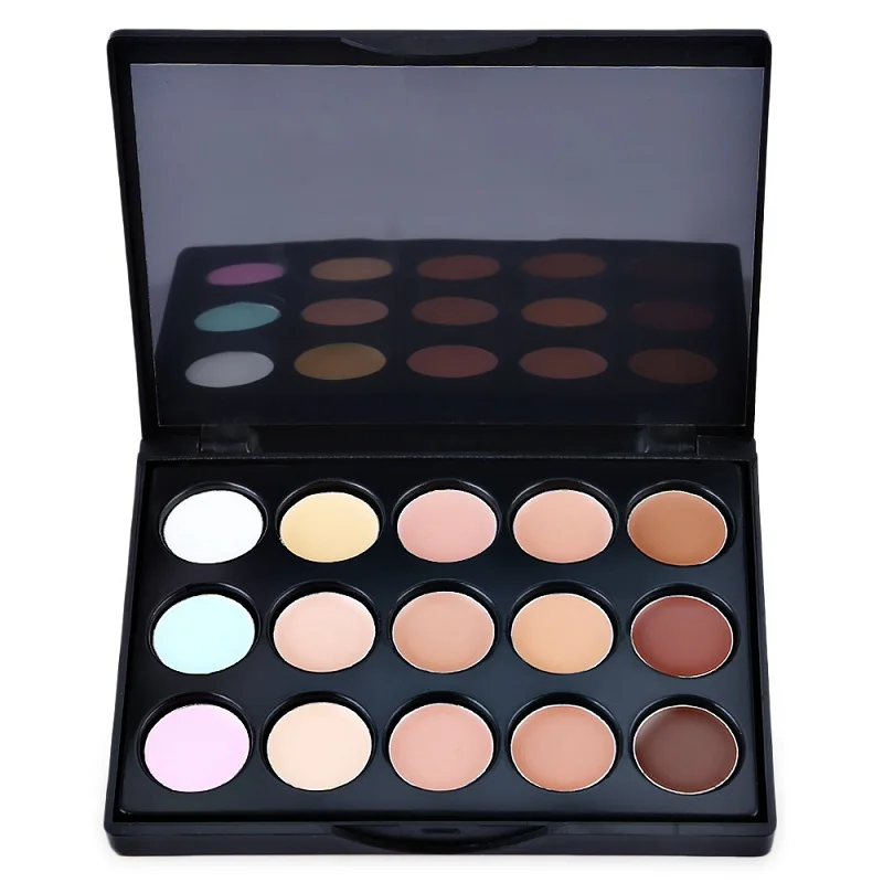 Description Picture 3 of itemMini 15 Colors Concealer Palette Dark Circles Primer 3D Brightening Face Women Moisturizing Oil Control Waterproof Beauty Makeup