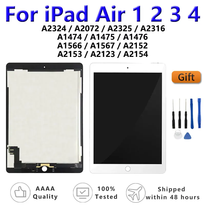 Description Picture 3 of itemOriginal LCD For Apple iPad Air 1 2 3 4 2019 2020 A2324 A1474 A1566 A2123 A2072 Touch Screen Digitizer Glass Assembly Replace