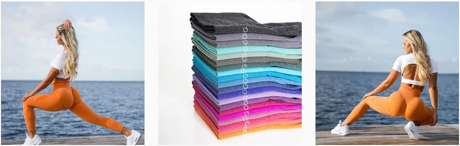 Description Picture 2 of itemNVGTN Logo Contour Seamless Leggings Buttery Soft Women Workout Outfits Yoga Pants Gym Hiking Fitness Tights ActiveWear Clothing