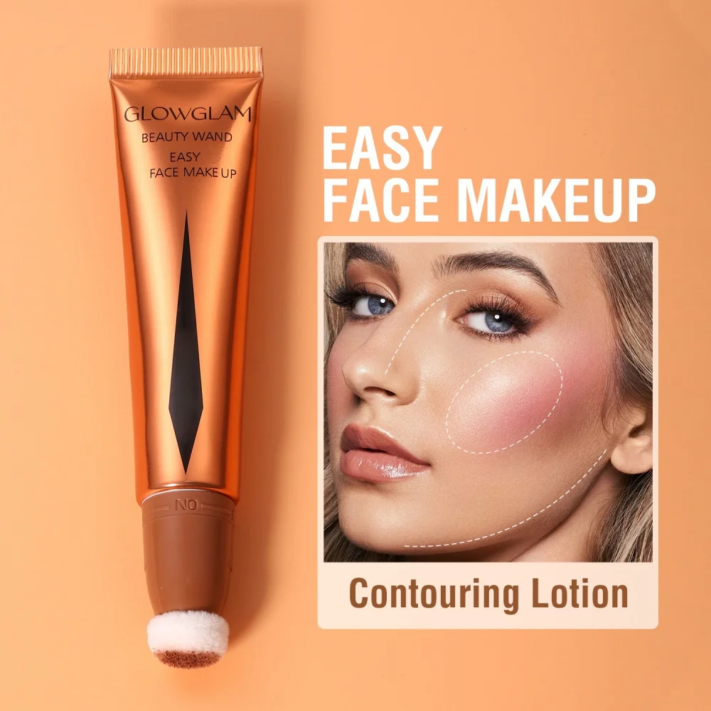 Description Picture 6 of itemCream Bronzer Contour Blusher Beauty Wand Highlighter Blush With Cushion Liquid Face Bronzer Wand Stick Applicator Makeup