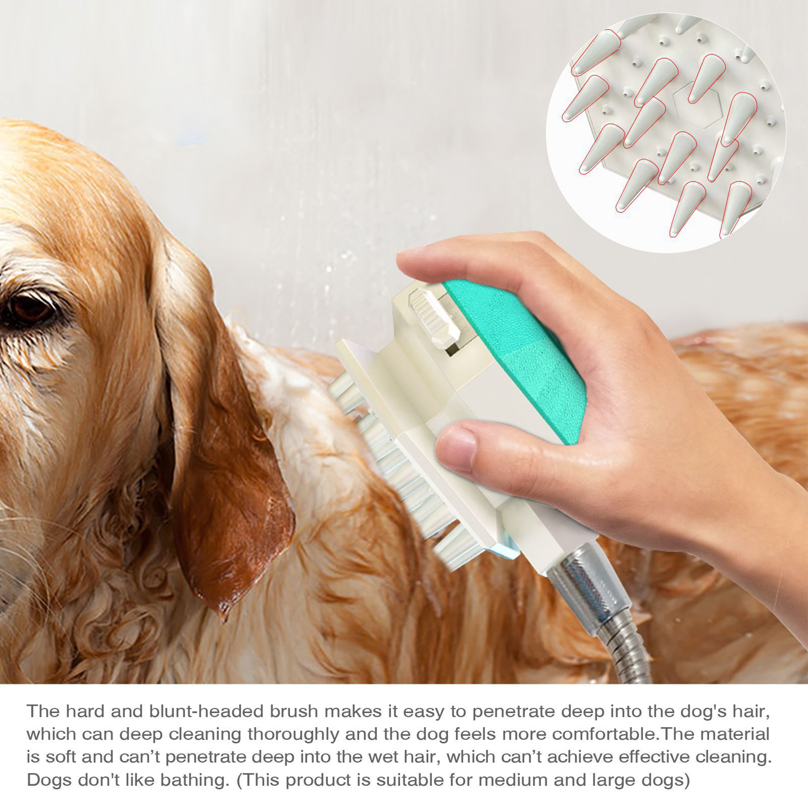 Buydo Com Dogs Hexagonal Shape Shower Bath Sprinkler Comb Grooming Tool Brush Pet Supplies Buy On Buydo