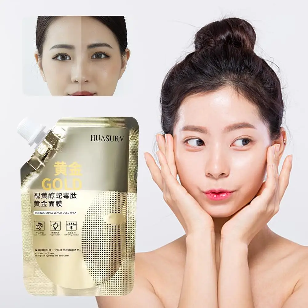 Description Picture 6 of itemRetinol Gold Mask Snake Peptide Golden Mask Moisturizing Whitening Wrinkle fade Mud Mask Firming Skin Care 100ml