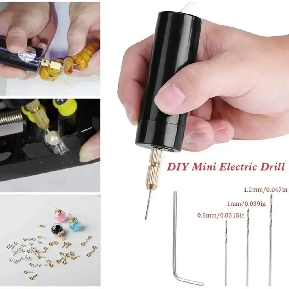 Description Picture 2 of itemHandheld Mini Electric Drill DIY Electric USB Electric Drill Tools For Epoxy Resin Jewelry Making Wood Craft Engraving Pen Tool