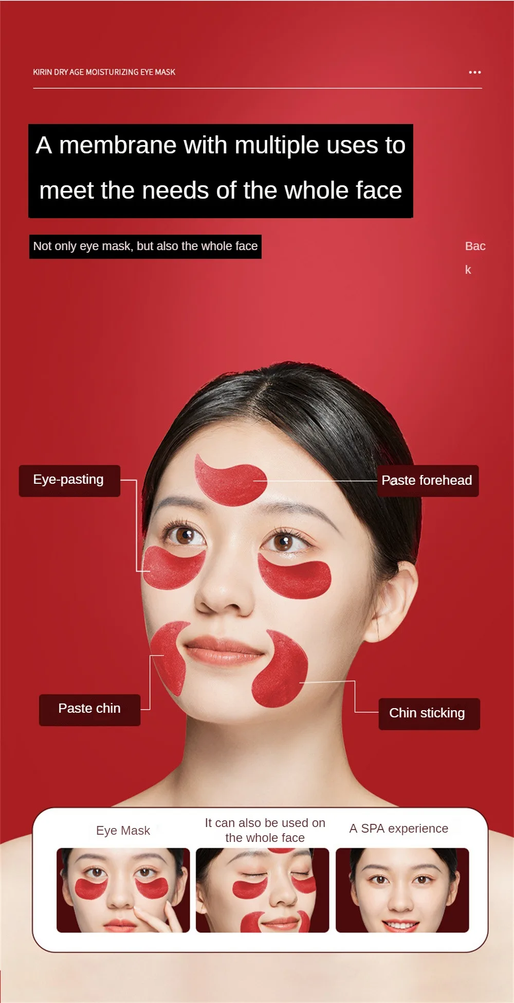Description Picture 4 of item80g Anti-wrinkle Eye Mask Anti Eyes Bags Anti Dark Circles Eye Masks Firming Hydrating Moisturizing Fade Eye Lines Eye Care