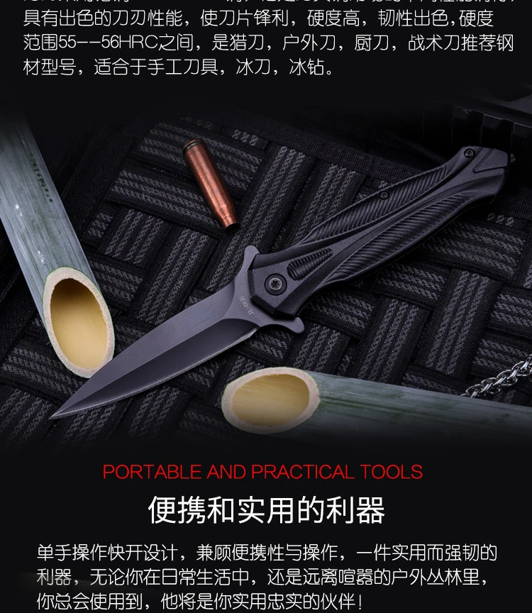 Description Picture 6 of itemKnife For Men Folding Pocket Knives Self Defense EDC Survival Multitool Military Tactical Outdoor Hunting Camping New Utility