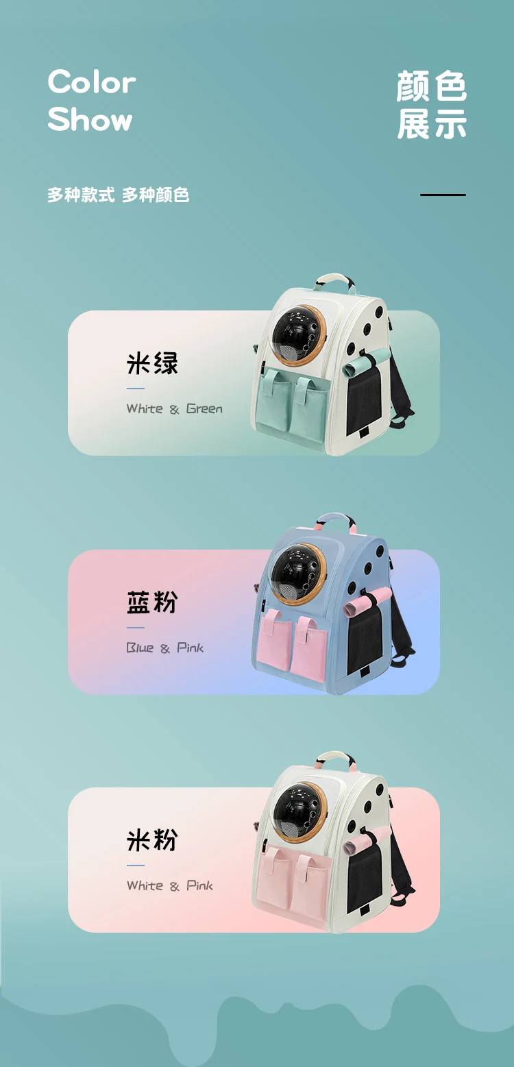 Description Picture 4 of itemCat Backpack Small Cat Dog Large Space Pet Collapsible Storage Ventilation Travelling Carrier