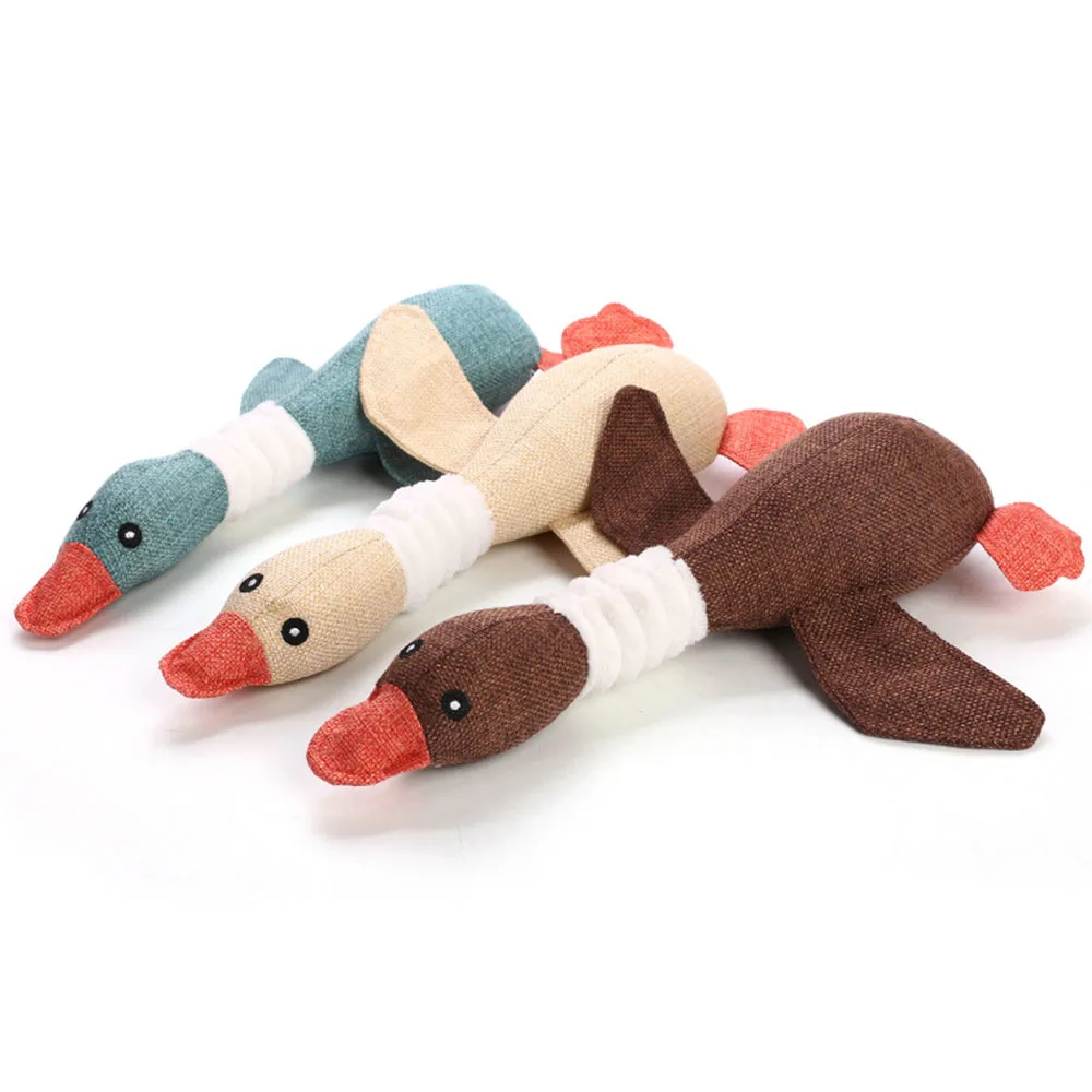 Description Picture 6 of itemPet Dog Toys for Aggressive Chewers Indestructible Dog Chew Toys Simulated Linen Squeaky Wild Goose for Large Small Medium Dogs