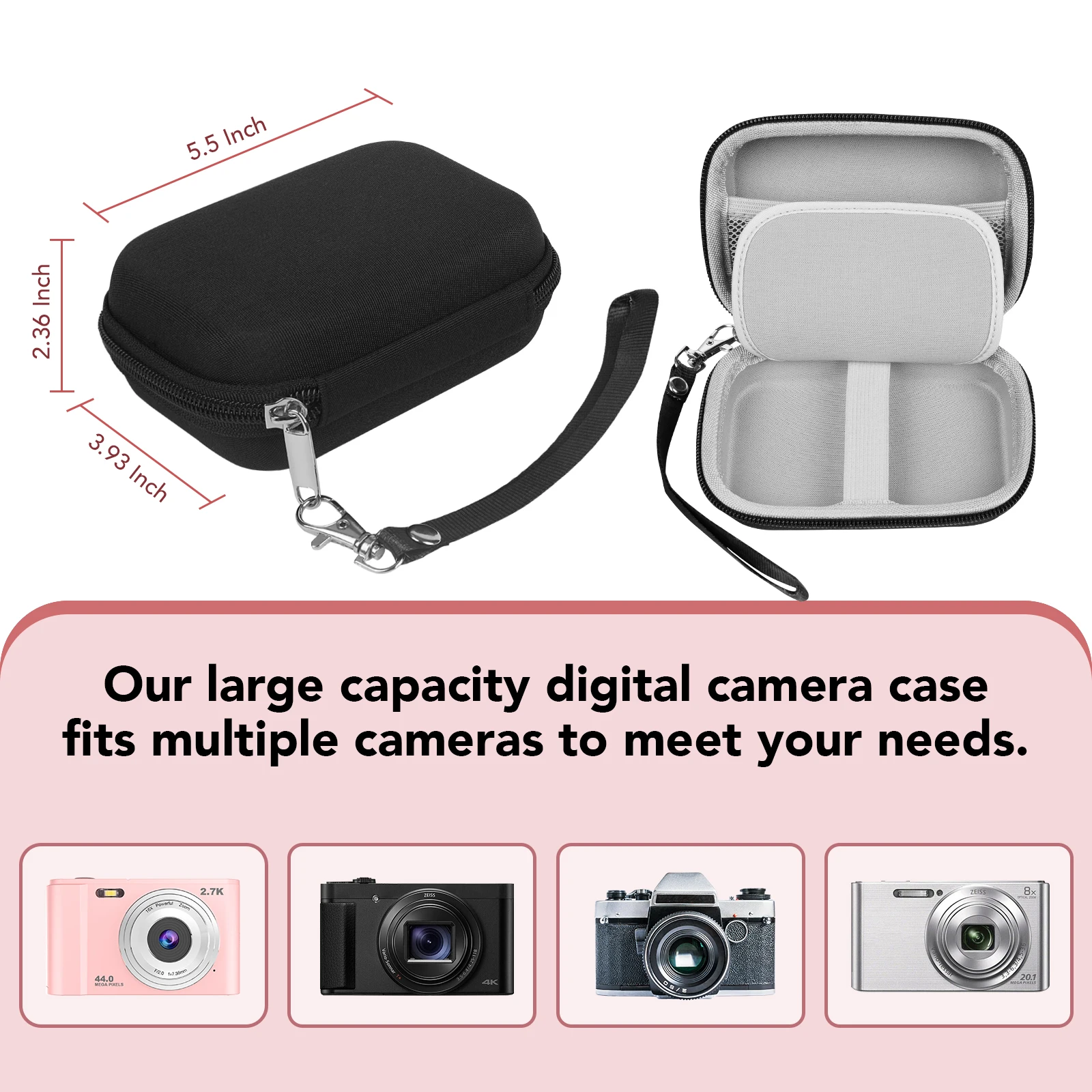 Description Picture 3 of item2.4 inches HD 1080P Digital Children Camera Rechargeable Cameras with 16x Zoom Compact Camera 44MP Cameras for Boy Girls Gift