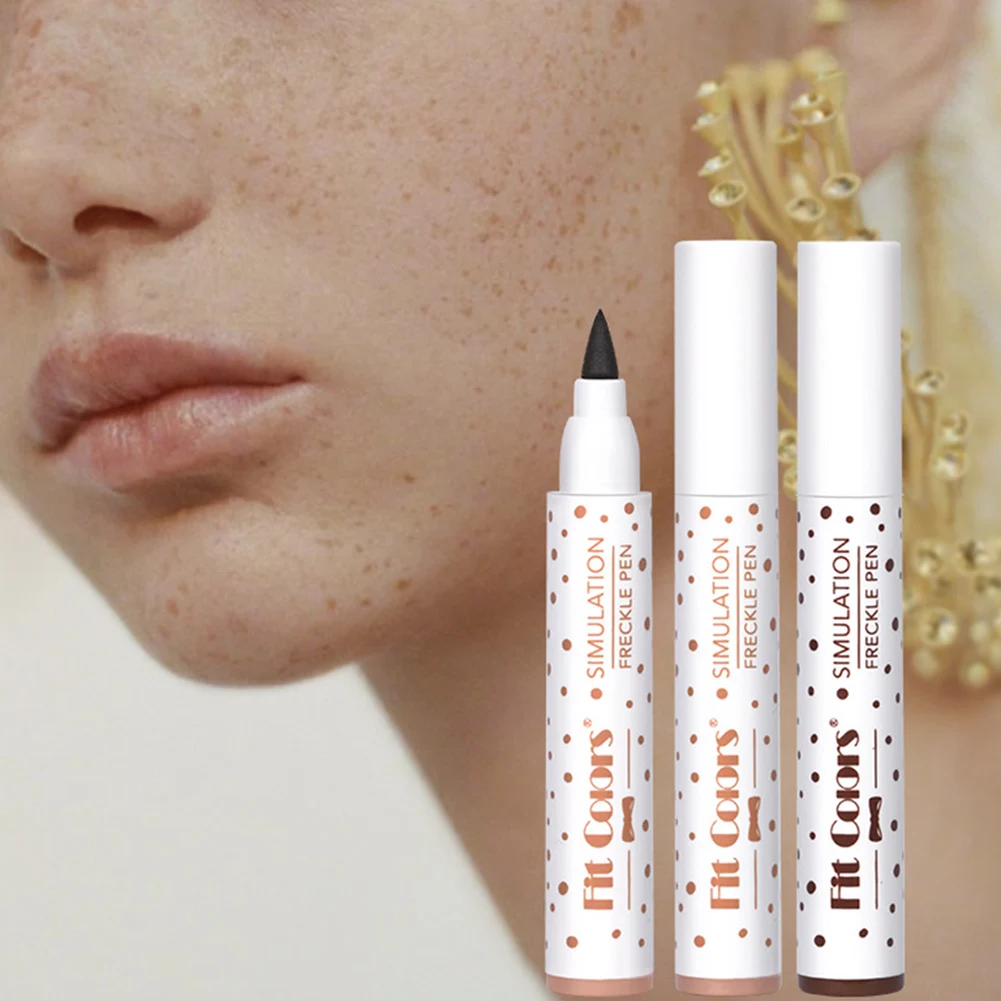 Description Picture 5 of item1PC Freckle Pen Natural Lifelike Fake Freckles Pen for Long Lasting Look Dot Spot Pen Makeup for Women Makep Light/Dark Brown