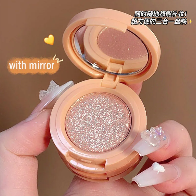 Description Picture 4 of itemNew 3 In 1 Matte Highlighter Blush Palette Pearly Blush Shiny Eyeshadow Multifunctional Face Makeup Palette Female Cosmetics