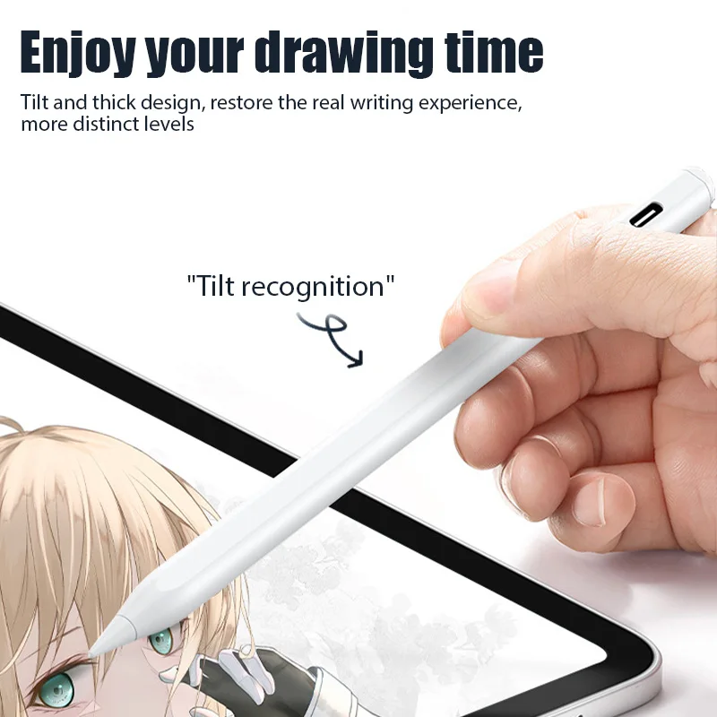 Description Picture 3 of itemFor Apple Pencil 2 for iPad Pencil Palm Rejection Tilt Pen for 2022 2021 2020 2019 2018 iPad Air 4 5 7 8 9 Mini 5 6 Stylus Pen