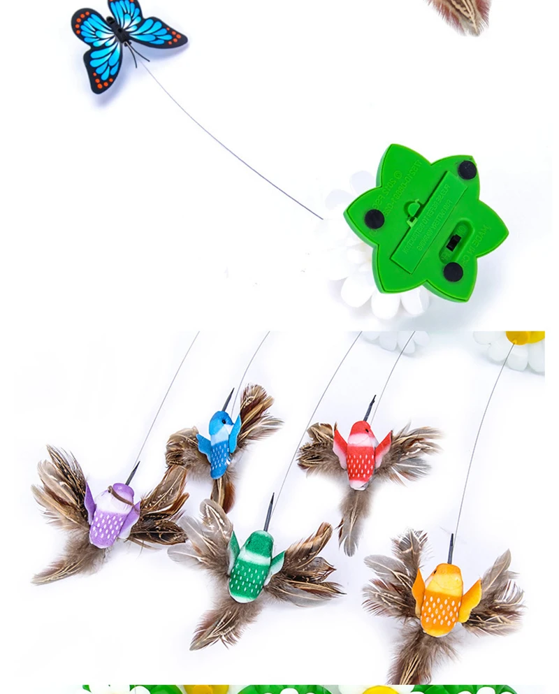 Description Picture 4 of itemCute Electric Rotating Colorful Butterfly Bird Funny Dog Cat Toys Scratch Toy For Cat Small Dog Cats Intelligence Taining