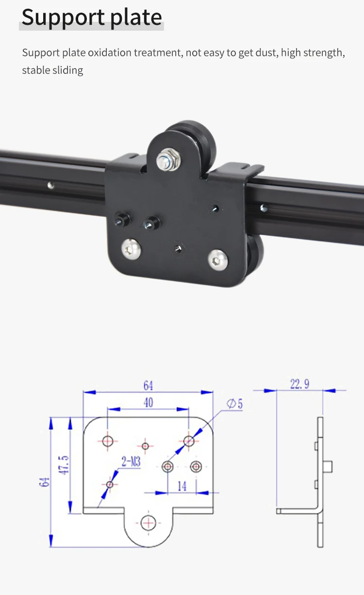 Description Picture 6 of item3D Printer Parts Extruder Back Support Plate With Pulley Extruding Backplate For Ender 3 Ender 3 Pro CR-10 CR-10S S4 S5 Series