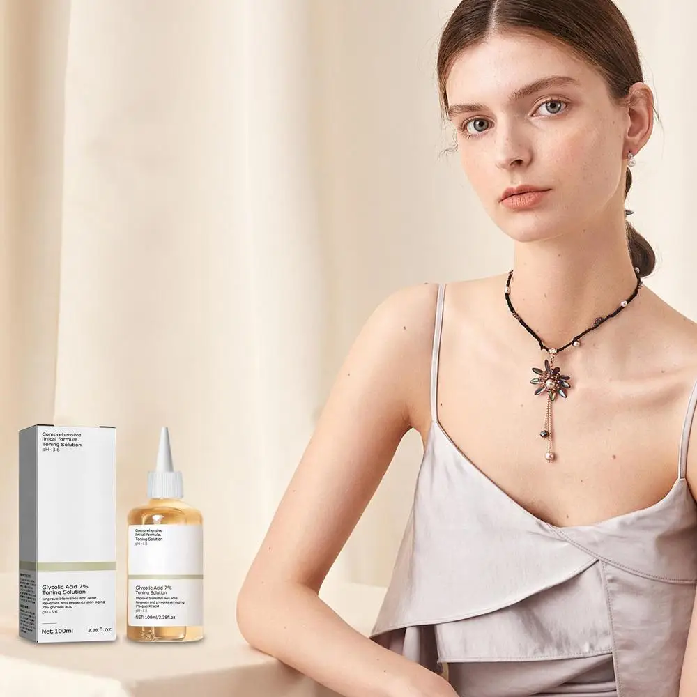 Description Picture 4 of item100ml Repairing Facial Oil Nourishing Gentle Glycolic Acid Toner Face Essence The Glycolic Acid 7% Toning Solution