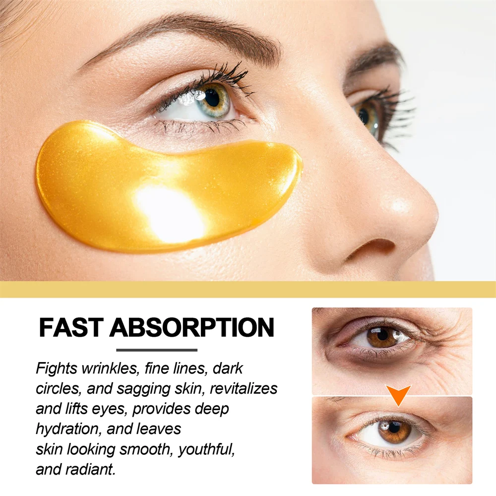 Description Picture 4 of itemCrystal Collagen Eye Mask Eye Patches Moisturizing Anti-puffy Wrinkle-Resistant Brighten Eye Gel Pad Korean Skin Care Products
