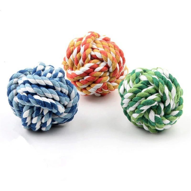 Description Picture 6 of itemPet Dog Play Ball Toys Dog Cotton Rope Puppy Play Toys Dog Teeth Cleaning Toys For Small Large Dogs S M L
