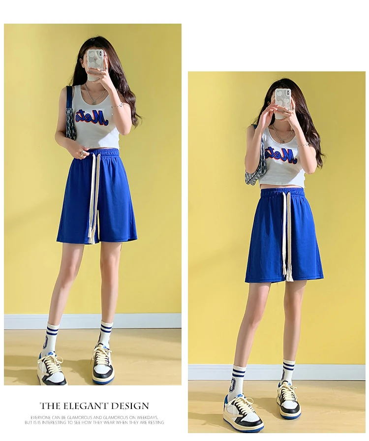 Description Picture 4 of itemKorean Fashion High Waist Shorts Women Summer 2023 Casual Slim Fit Short Pants Joggers Female Y2k Black Sport Streetwear New