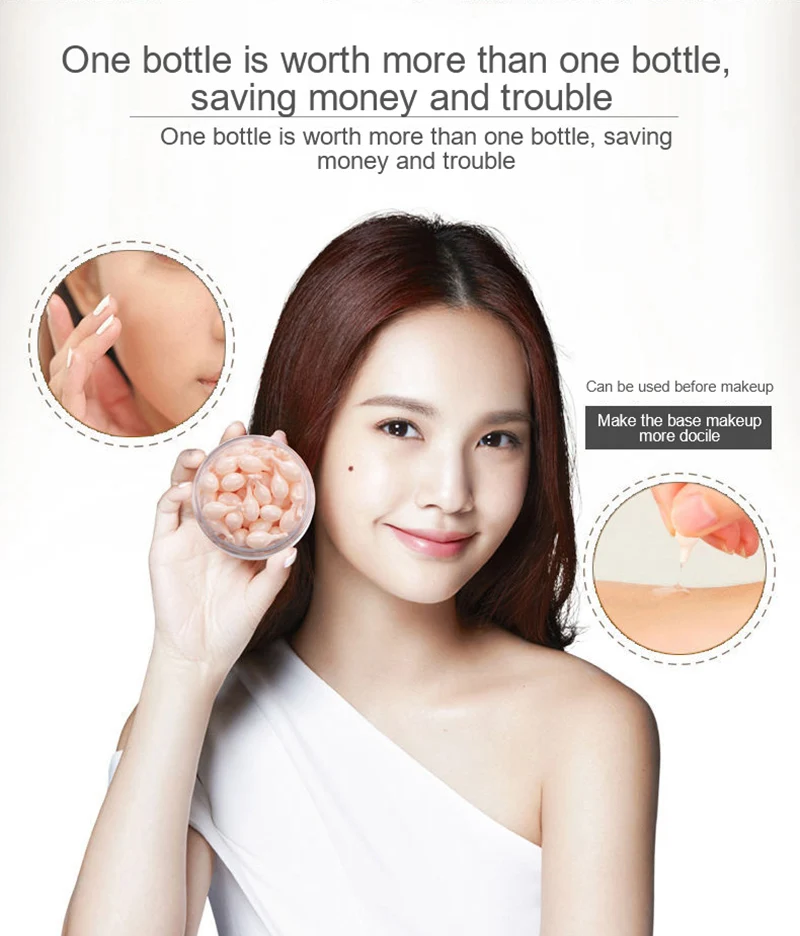 Description Picture 5 of item50/60/100 Pcs Collagen Placenta Capsule Face Serum Placenta Anti-aging Whitening Moisturizing Skin Rejuvenation Capsules Serum