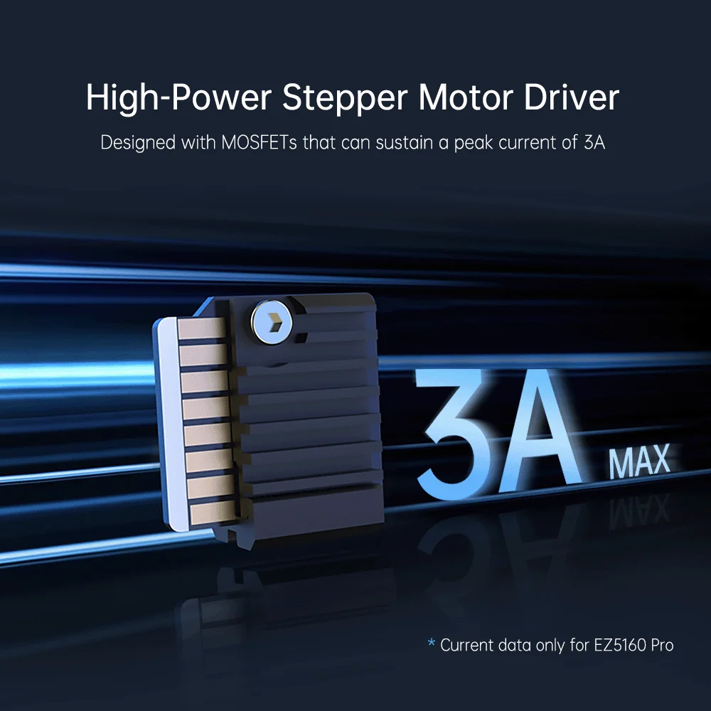 Description Picture 5 of itemBIGTREETECH EZ2209 EZ5160 Pro Integrated Quiet Driver And Heatsink 48V Drive 57 Stepper Motors For SKR3 EZ Motherboard Ender3 V2